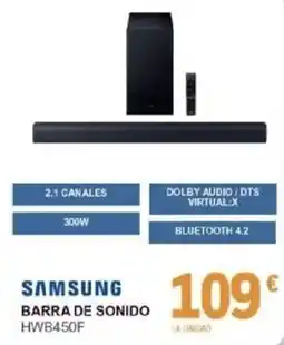 E.Leclerc Samsung barra de sonido HWB450F oferta