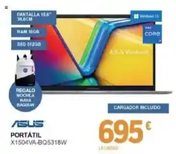 E.Leclerc asus portátil x1504va-bq5318w oferta