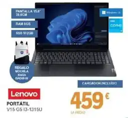 E.Leclerc Lenovo portátil v15 g5 i3-1315u oferta