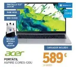E.Leclerc acer portátil aspire cores-120u oferta