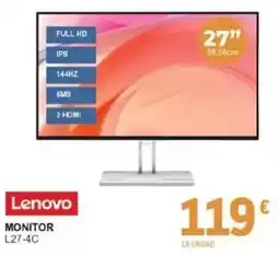 E.Leclerc Lenovo monitor l27-4c oferta