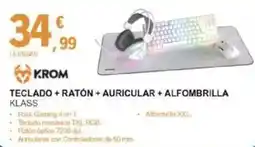 E.Leclerc Krom teclado + ratón + auricular + alfombrilla klass oferta