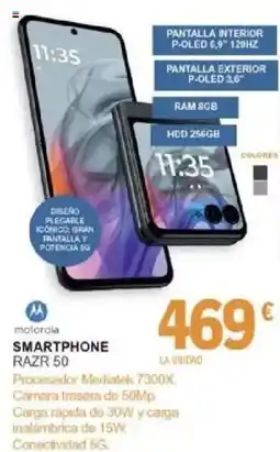 E.Leclerc motorola smartphone razr 50 oferta