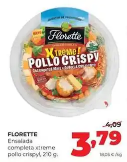 Alimerka Florette - ensalada completa xtreme pollo crispy oferta