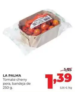 Alimerka Palma - tomate cherry pera, bandeja de oferta