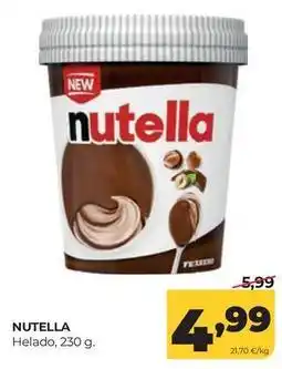 Alimerka Nutella - helado oferta