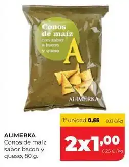 Alimerka Alimerka - conos de maiz sabor bacon y queso oferta