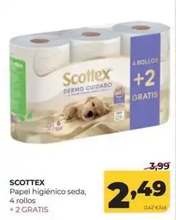 Alimerka Scottex - papel higiénico seda, 4 rollos oferta