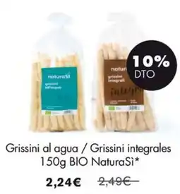 NaturaSí NaturaSi grissini al agua / grissini integrales oferta