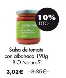 NaturaSí BIO NaturaSi salsa de tomate con albahaca oferta