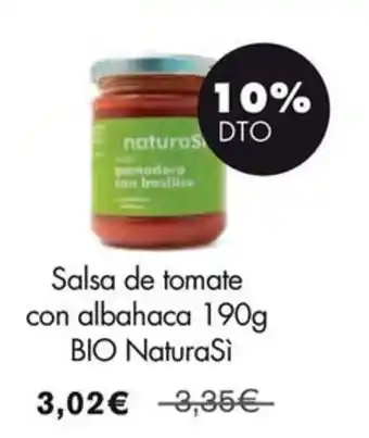 BIO NaturaSi salsa de tomate con albahaca