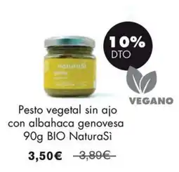NaturaSí NaturaSi pesto vegetal sin ajo con albahaca genovesa oferta