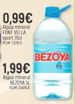 Coaliment Bezoya aigua mineral oferta