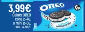 Oreo gelats orecos cons p-4u. o mini p-6u.