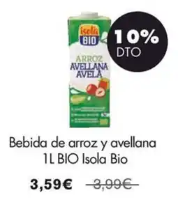 NaturaSí Isola Bio bebida de arroz y avellana oferta