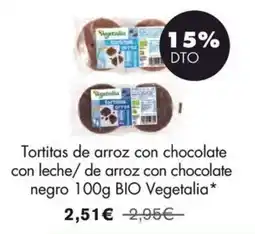 NaturaSí Vegetalia tortitas arroz con chocolate oferta