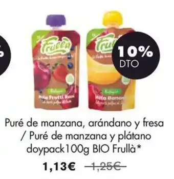 Frullà puré de manzana, arándano y fresa / puré de manzana y plátano