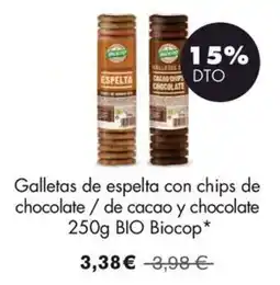 NaturaSí Biocop galletas de espelta con chips de chocolate / de cacao y chocolate oferta