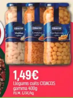 Coaliment Cidacos llegums cuits oferta