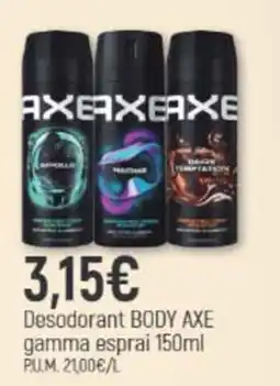 Coaliment Desodorant body axe oferta