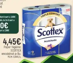 Coaliment Scottex paper higiènic encoixinat p-9u. oferta