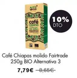 NaturaSí Alternativa café Chiapas molido oferta