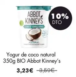 NaturaSí Abbot Kinney's yogur de coco natural oferta