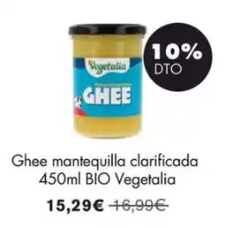 NaturaSí Vegetalia ghee mantequilla clarificada oferta