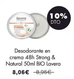 NaturaSí laveria desodorante en crema 48h strong & natural oferta