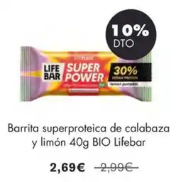 NaturaSí Lifebar barrita superproteica de calabaza y limón oferta