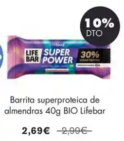 NaturaSí Lifebar superproteica de almendras oferta