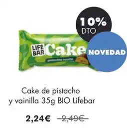 NaturaSí Lifebar cake de pistacho y vainilla oferta