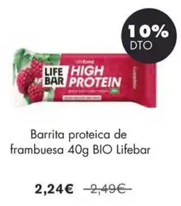 NaturaSí Lifebar barrita proteica de frambuesa oferta