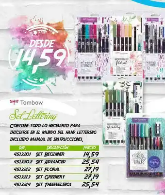 Folder Tombow Set Lettering oferta