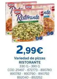 Dialsur Cash & Carry Ristorante - variedad de pizzas oferta