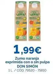 Dialsur Cash & Carry Don simón - zumo naranja exprimida con o sin pulpa oferta