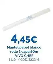 Dialsur Cash & Carry Vivó - mantel papel blanco rollo 1 capa oferta