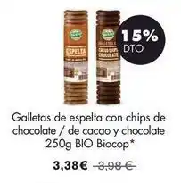 NaturaSí Biocop - galletas de espelta con chips de chocolate / de cacao y chocolate oferta