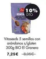 NaturaSí El granero - vitaseeds 5 semillas con arandanos s/ gluten oferta