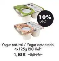 NaturaSí Bio - yogur desnatado 4x125g bio rel oferta