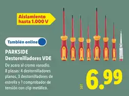 Lidl Parkside destornilladores vde oferta