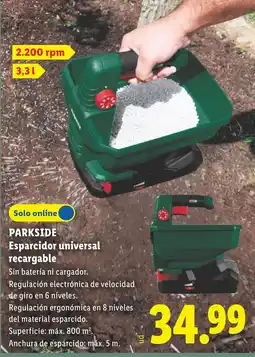 Lidl Parkside esparcidor universal recargable oferta