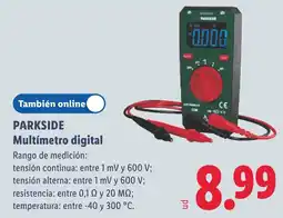 Lidl Parkside multímetro digital oferta