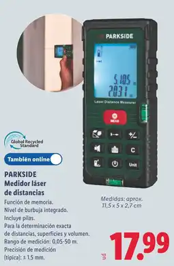 Lidl Parkside medidor láser de distancias oferta
