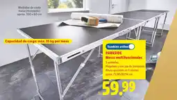 Lidl Parkside mesas multifuncionales oferta