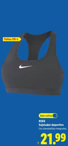 Lidl Nike sujetador deportivo oferta