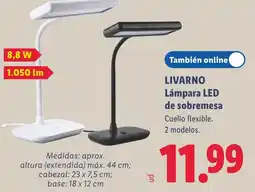 Lidl Livarno lámpara led de sobremesa oferta