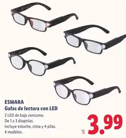 Lidl Esmara gafas de lectura con led oferta