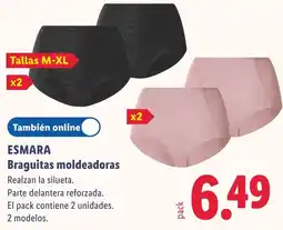 Lidl Esmara braguitas moldeadoras oferta