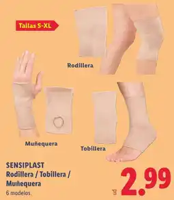 Lidl Sensioplast rodillera / tobillera / muñequera oferta